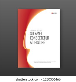 Annual report cover design template for business. Good for annual report, magazine cover, poster, company profile cover