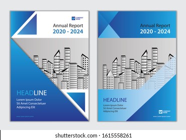 Annual report Cover design Template, Brochure Cover design, business brochure flyer creative idea, book cover, Can be use Place Photo and Company Logo. Size A4.  Modern blue abstract background.
