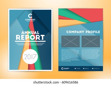 Annual report cover design template. Flyer vector template. Cover layout design with abstract background. Presentation design
