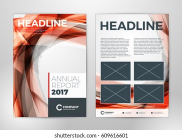 Annual report cover design template. Flyer vector template. Cover layout design with abstract background. Presentation design