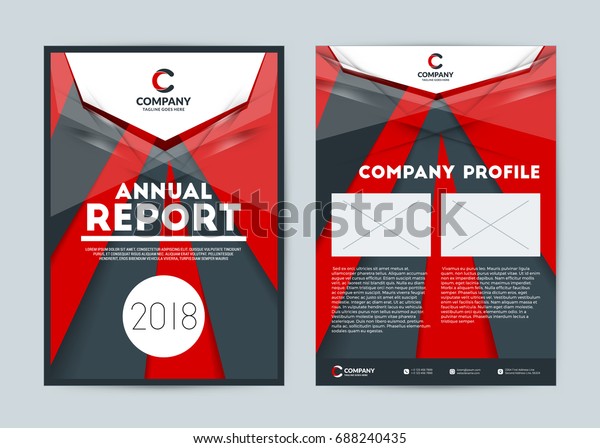 Download Annual Report Cover Design Template Vector Stock Vector Royalty Free 688240435