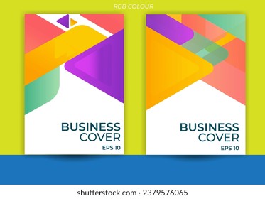 annual report cover design, triangle cover design, geometric cover design