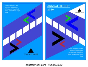 annual report cover design. Vector Illustration