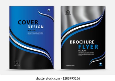 annual report cover design vector design, brochure flyer, magazine ad, advertisement, book cover layout, poster, catalog, newspaper, creative idea Real Estate, blue abstract background, a4
