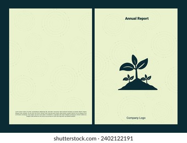 Annual report cover design vector art