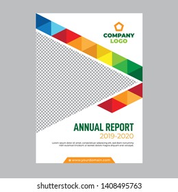Annual Report Cover Design,vector template, flyers, presentations, leaflet, poster, magazine, annual report, book, booklet , magazine a4 size. white background - Vector