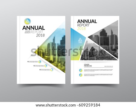 annual report cover flyer presentation brochure stock vector front page report
