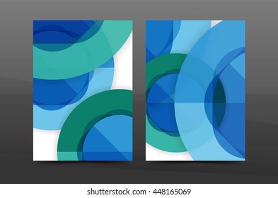 Annual report cover. Geometric abstract background. Brochure, flyer template layout, vector leaflet