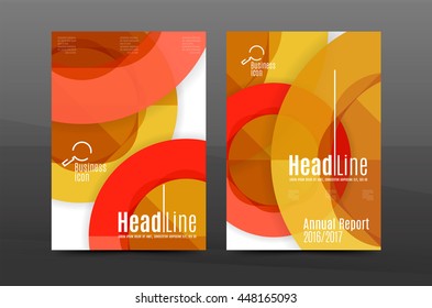 Annual report cover. Geometric abstract background. Brochure, flyer template layout, vector leaflet