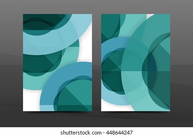 Annual report cover. Geometric abstract background. Brochure, flyer template layout, vector leaflet