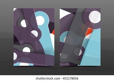 Annual report cover. Geometric abstract background. Brochure, flyer template layout, vector leaflet