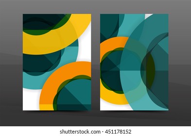 Annual report cover. Geometric abstract background. Brochure, flyer template layout, vector leaflet