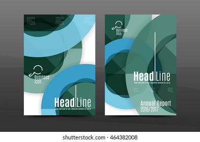 Annual report cover. Geometric abstract background. Brochure, flyer template layout, vector leaflet