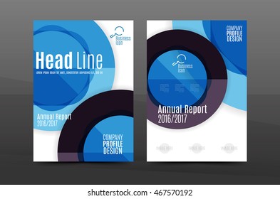 Annual report cover. Geometric abstract background. Brochure, flyer template layout, vector leaflet
