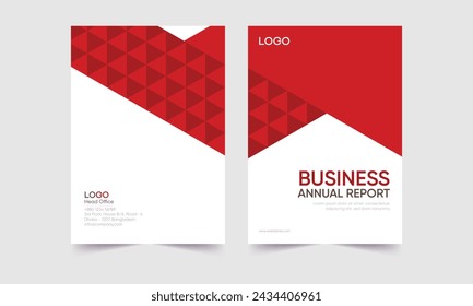 annual report cover geometric background. editorial cover layout. brochure cover layout. print