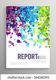 Annual Report, cover layout for books, brochures, flyers with bleed and crop marks