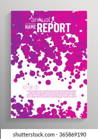 Annual Report, cover layout for books, brochures, flyers with bleed and crop marks