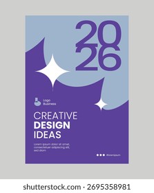 Portada del informe anual Portada de presentación de Powerpoint 2026