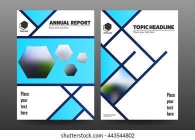 Annual report cover template, book cover template, business flyer , organize report