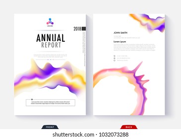 Annual report cover template collection design for business document page and book. Simple cover design page.