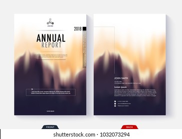 Annual report cover template collection design for business document page and book. Simple cover design page.