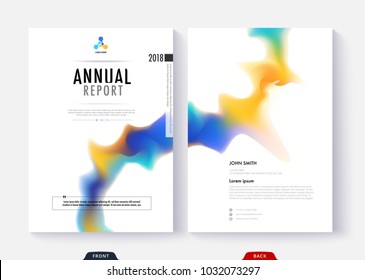 Annual report cover template collection design for business document page and book. Simple cover design page.