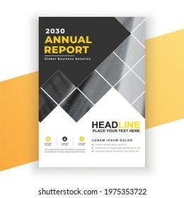 Annual Report Cover Template Design Stock Vector (Royalty Free ...