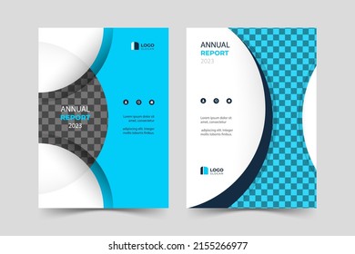 annual report cover template design set