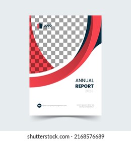 Annual Report Cover Template Design Stock Vector (Royalty Free ...