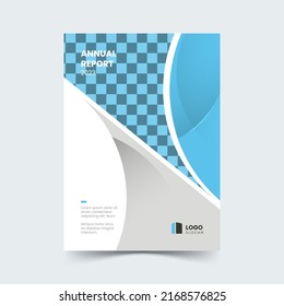 annual report cover template design with abstract shape