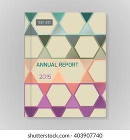 Annual Report Cover vector illustration