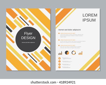 Annual report cover vector template. Booklet, brochure cover, poster, presentation, business flyer, banner design. A4 size