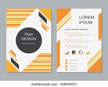Annual report cover vector template. Booklet, brochure cover, poster, presentation, business flyer, banner design. A4 size