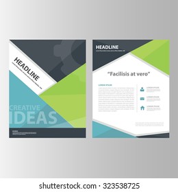 Annual Report design, Brochure flyer presentation template flat design set for advertising marketing 