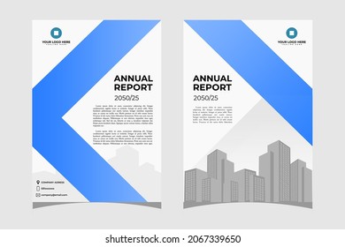 annual report design, business flyer layout template in A4 size template. , Modern brochure , cover design, poster with blue  lines for business promotion on white background, vector illustration