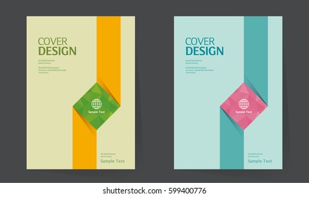 Annual report design layout. Book cover design vector template in A4 size. Brochure, business catalog. Simple pattern. Flyer promotion. magazine, Presentation cover. Abstract Vector illustration.