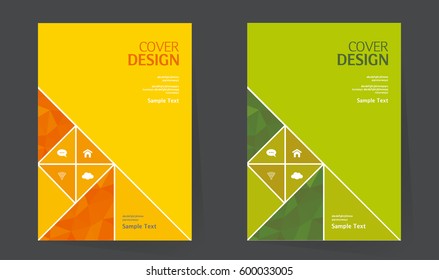 Annual report design layout. Book cover design vector template in A4 size. Brochure, business catalog. Simple pattern. Flyer promotion. magazine, Presentation cover. Abstract Vector illustration.