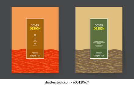Annual report design layout. Book cover design vector template in A4 size. Brochure, business catalog. Simple pattern. Flyer promotion. magazine, Presentation cover. Abstract Vector illustration.