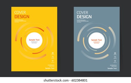 Annual report design layout. Book cover design vector template in A4 size. colourful rounds, circles, soft lines for Brochure, magazine. Presentation cover. Abstract Vector illustration.