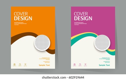 Annual report design layout. Book cover design vector template in A4 size. Brochure, business catalog. Simple pattern. Flyer promotion. magazine, Presentation cover. Abstract Vector illustration.