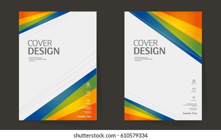 Annual report design layout. Book cover design vector template in A4 size. Brochure, business catalog. Simple pattern. Flyer promotion. magazine, Presentation cover. Abstract Vector illustration.