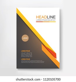 Annual report design template. Book cover, Flyer, Brochure.  Magazine, Presentation cover. Abstract Business Vector illustration