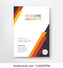 Annual report design template. Book cover, Flyer, Brochure.  Magazine, Presentation cover. Abstract Business Vector illustration