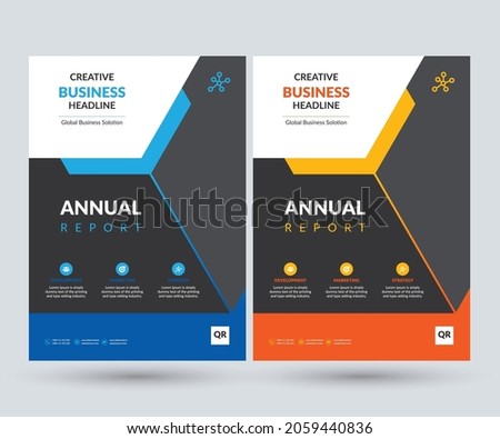  Annual Report Design Template Concept Idea