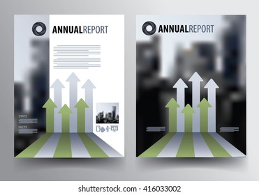 Annual report design template. EPS 10 vector.
