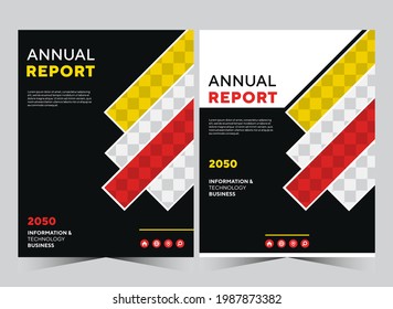 Annual report design template flyer