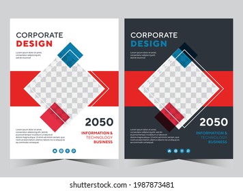 Annual report design template flyer