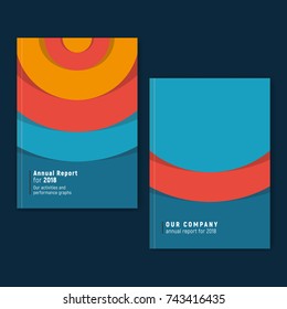 Annual report design template. Simple yet powerful design for your annual magazine or poster.