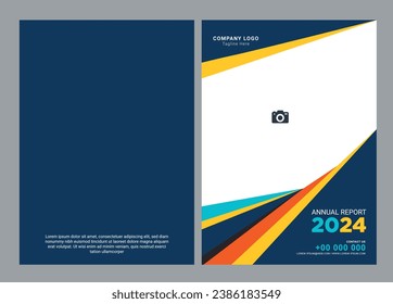 Annual report design vector editable