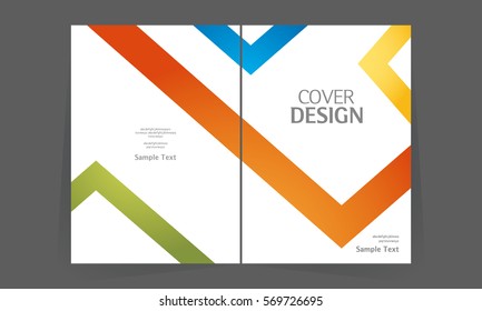 Annual report design vector template in A4 size. book cover design. Abstract Brochure design. Simple pattern. Flyer promotion. Presentation cover. Vector illustration.